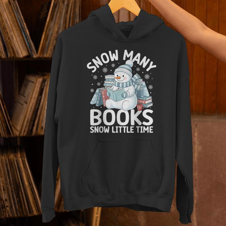 Christmas Reading Snowman So Many Books Men Women Kids Unisex Hoodie