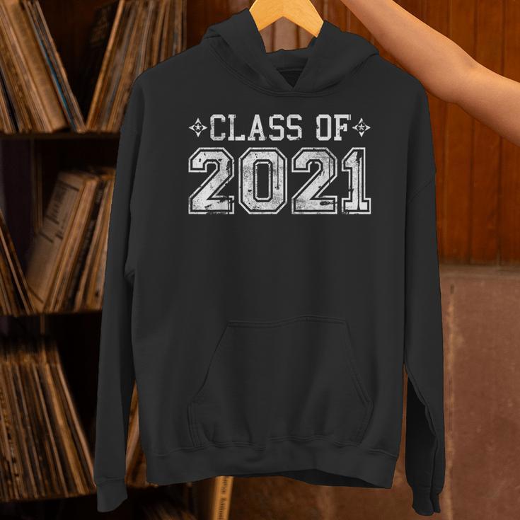 Class Of 2021 High School Graduation Year Distressed Shirt Unisex Hoodie