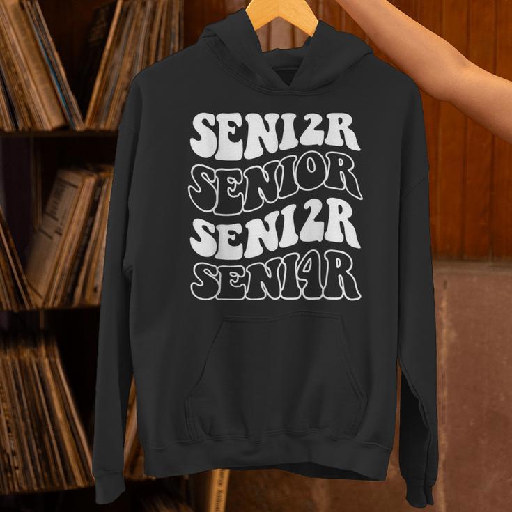 Class Of 2024 High School Senior Graduation Groovy Wave Unisex Hoodie