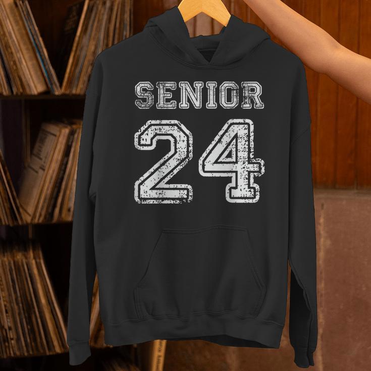 Class Of 2024 Senior Graduation Tee Back To School Vintage Unisex Hoodie