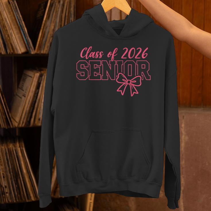 Class Of 2026 Pink Coquette Bow Cap Senior 2026 Graduation Unisex Hoodie