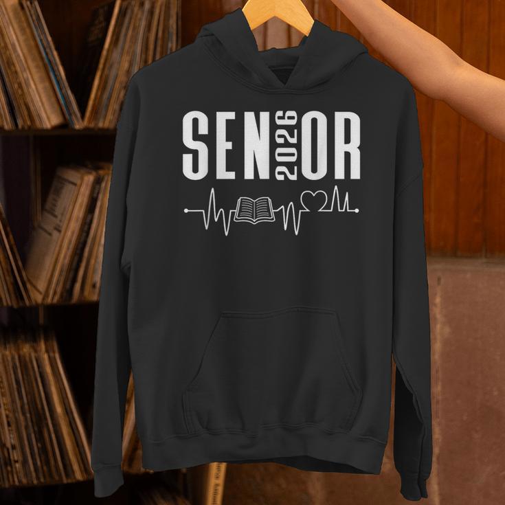 Class Of 2026 Senior Reading Themed Book Heartbeat Unisex Hoodie Class Of 2026 Senior Reading Themed Book Heartbeat Unisex Hoodie