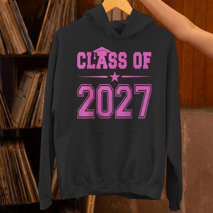 Class Of 2027 Pink Girls Shirt Graduation Unisex Hoodie
