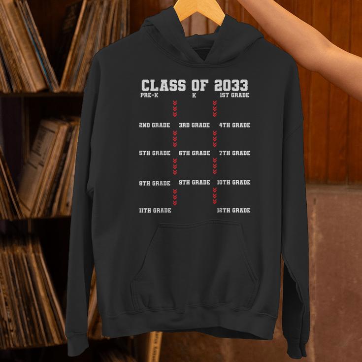 Class Of 2033 Graduation With Space For Hand Prints Unisex Hoodie
