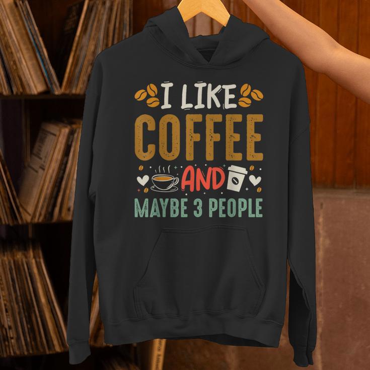 Coffee & Introvert Humor Tee Quote Cute Font Unisex Hoodie