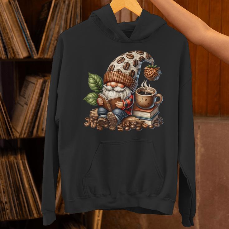 Coffee And Book Reading Accessories For Book Lovers Gnome Unisex Hoodie