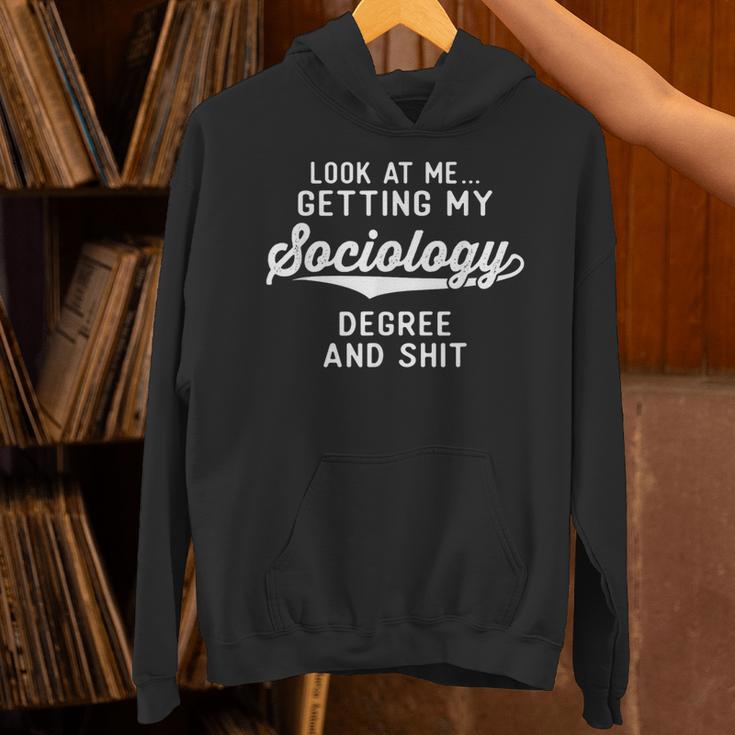 College Graduation For Him Her Getting Sociology Degree Unisex Hoodie