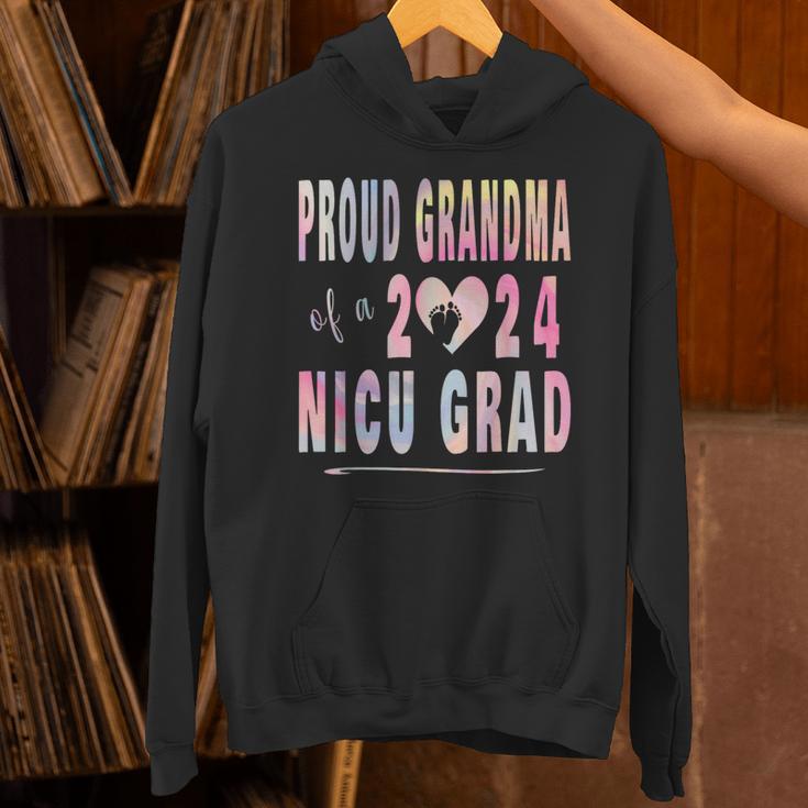 Colorful Proud Grandma 2024 NICU Graduate Baby Graduation Unisex Hoodie