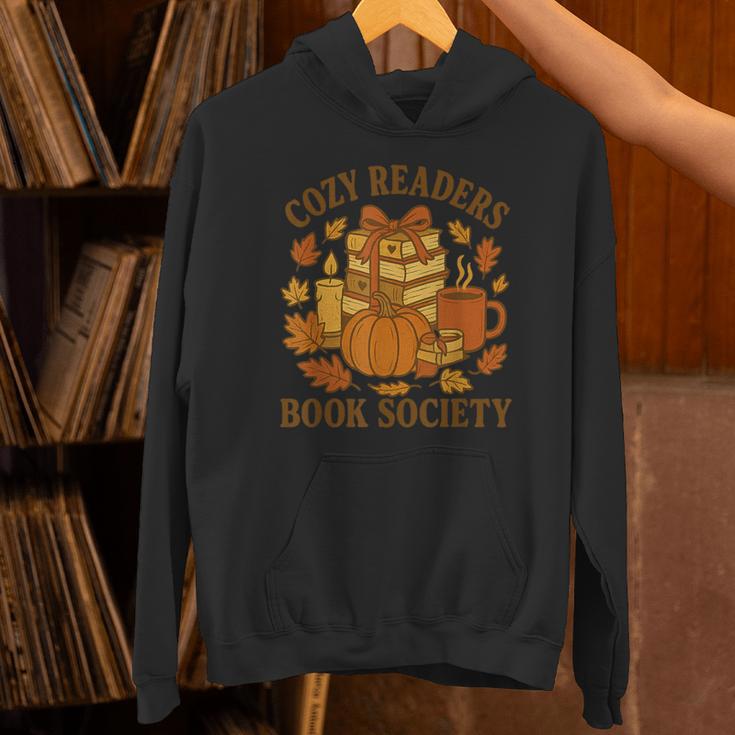 Cozy Readers Book Society Vintage Fall Books & Pumpkin Unisex Hoodie