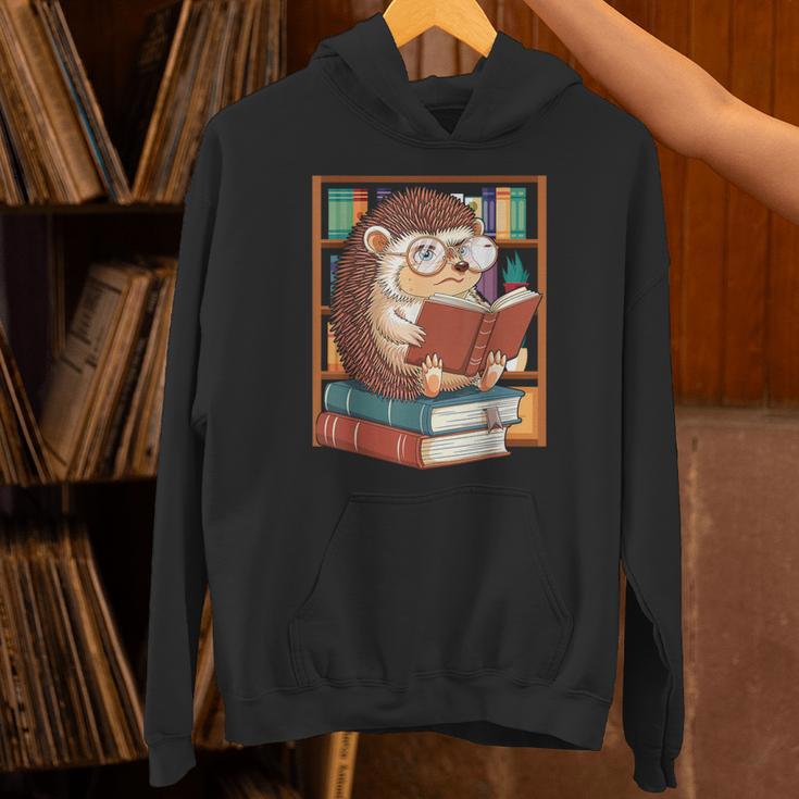 Cute Hedgehog Book Nerd Unisex Hoodie