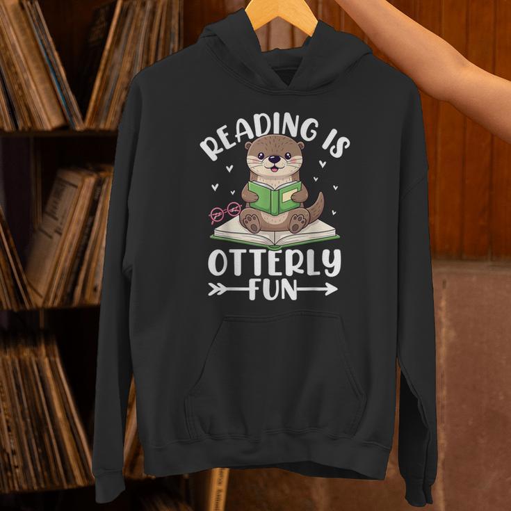 Cute Otter Reading Book Lover Sea Otters Animal Lover Unisex Hoodie Cute Otter Reading Book Lover Sea Otters Animal Lover Unisex Hoodie