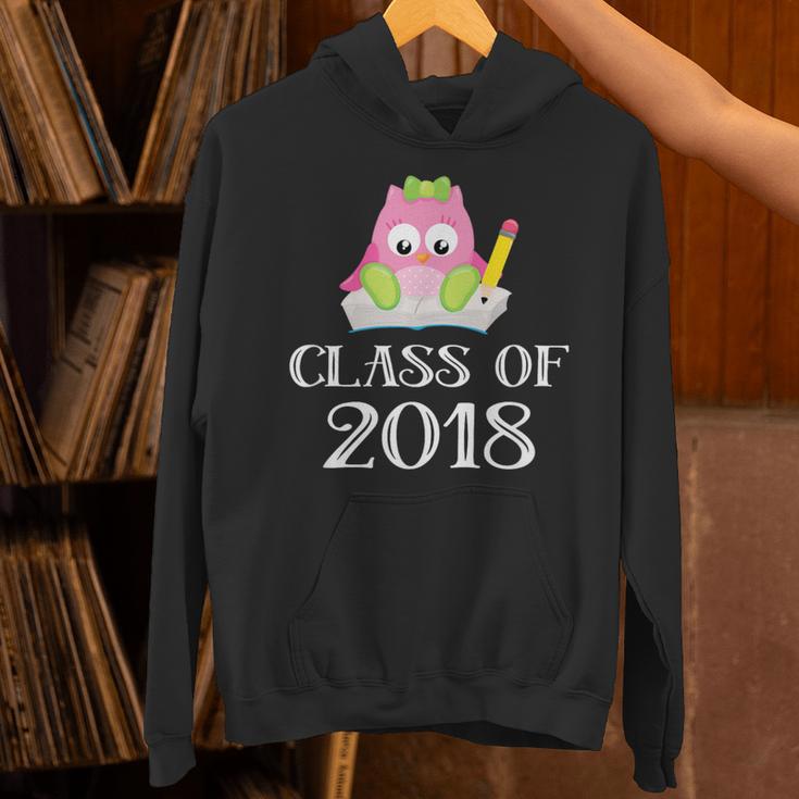 Cute Pink School Owl Class Of 2018 Graduation Unisex Hoodie