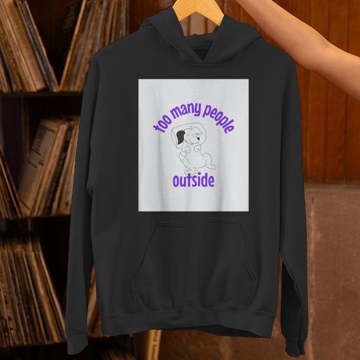 Cute Puppy With a Quote For Introverts Unisex Hoodie
