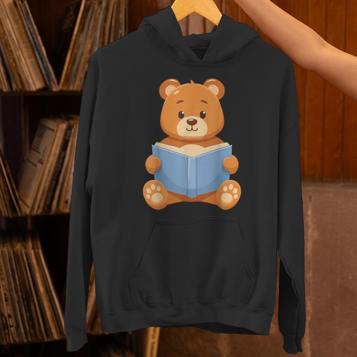 Cute Teddy Bear Reading Book Adorable For Readers Unisex Hoodie Cute Teddy Bear Reading Book Adorable For Readers Unisex Hoodie