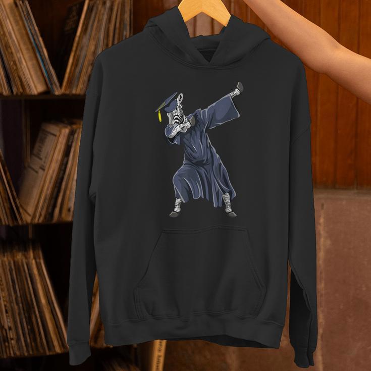 Dabbing Graduate Zebra Team Mascot Graduation Senior Shirt Unisex Hoodie
