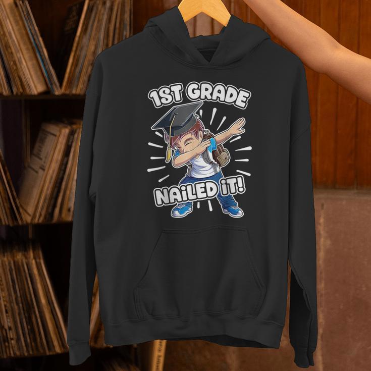 Dabbing Graduation Boy 1st Grade Class Of 2021 Nailed It Unisex Hoodie