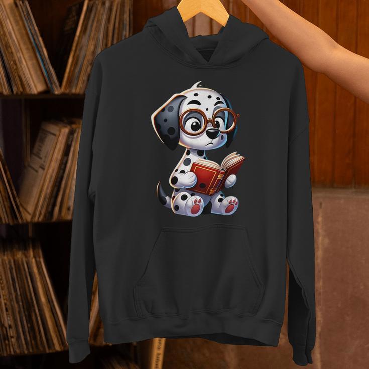 Dalmatian Reading a Book Dog Unisex Hoodie Dalmatian Reading a Book Dog Unisex Hoodie