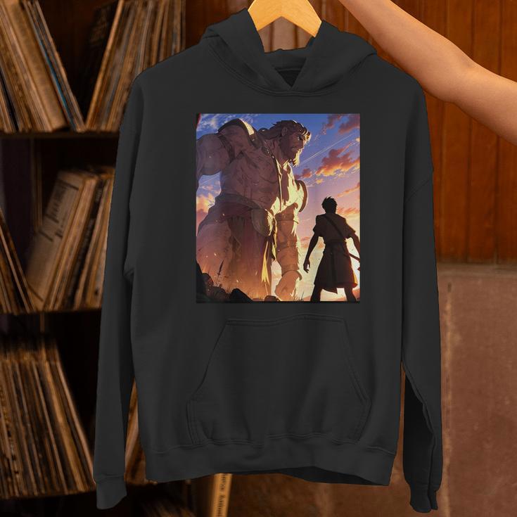 David And Goliath Bible Book Of Samuel Famous Bible Story Unisex Hoodie