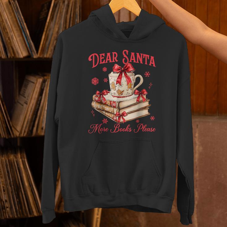 Dear Santa More Books Please Coquette Bow Books Christmas Unisex Hoodie Dear Santa More Books Please Coquette Bow Books Christmas Unisex Hoodie