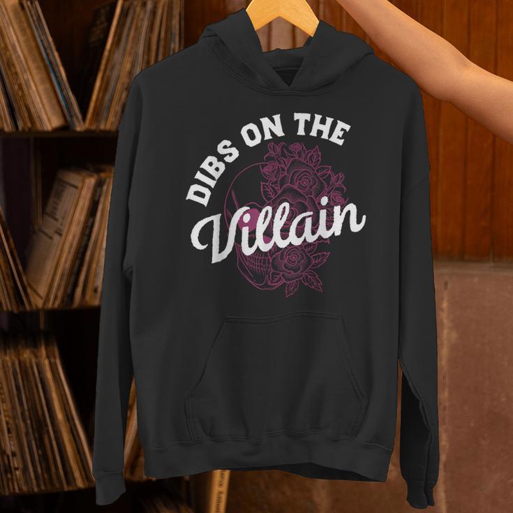 Dibs On The Villain Dark Romance Books Skeleton Morally Grey Unisex Hoodie