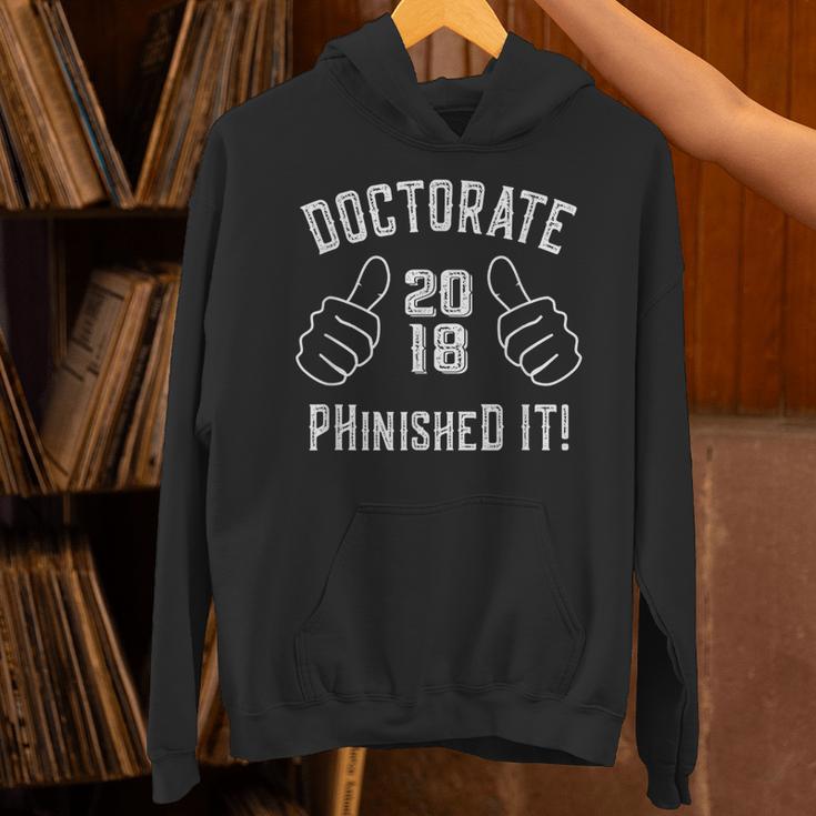 Doctorate Degree Graduation Shirt PHinisheD It For Him Her Unisex Hoodie