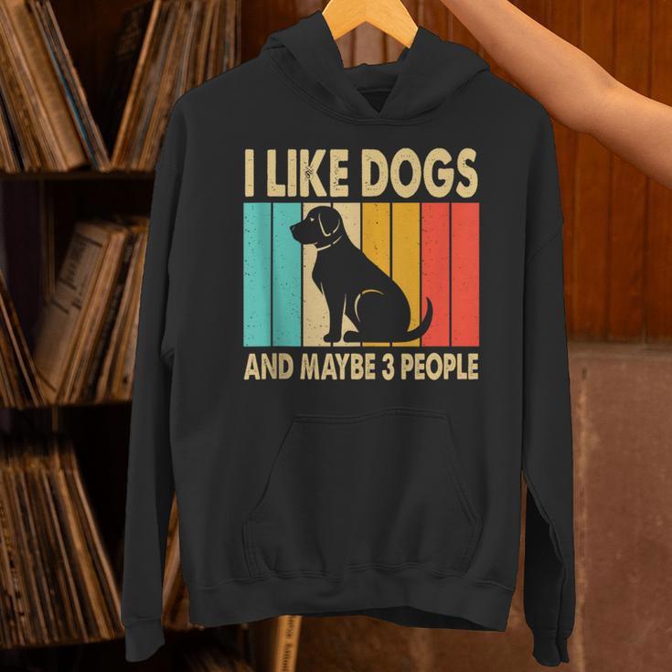 I Like Dogs And Maybe 3 People Introvert Unisex Hoodie