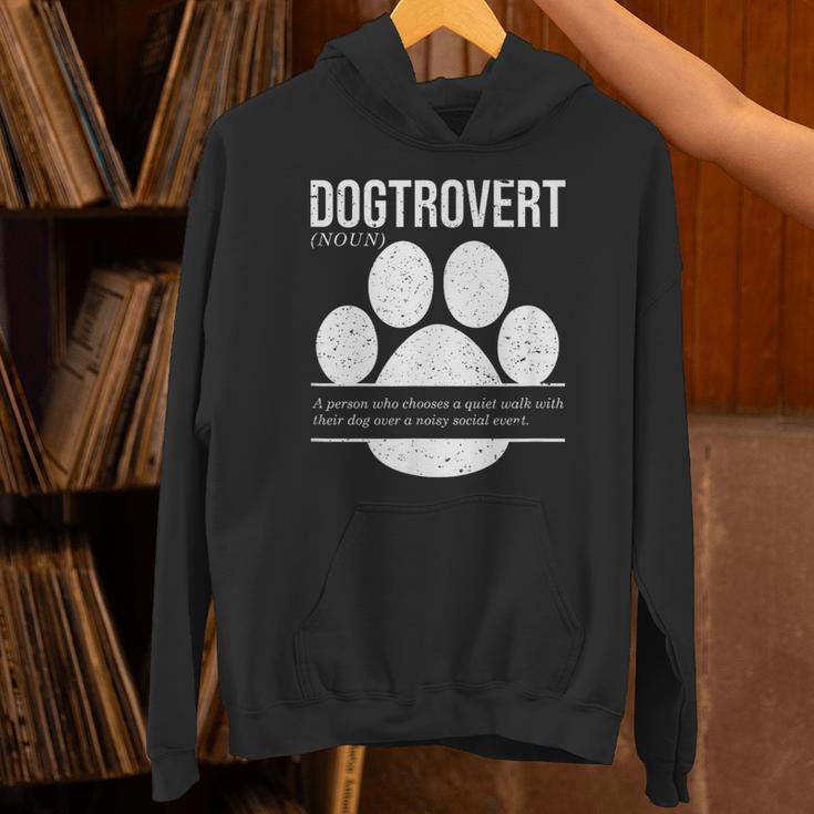 Dogtrovert Definition Introvert Dog Lover For Men Women Girls Kids Unisex Hoodie