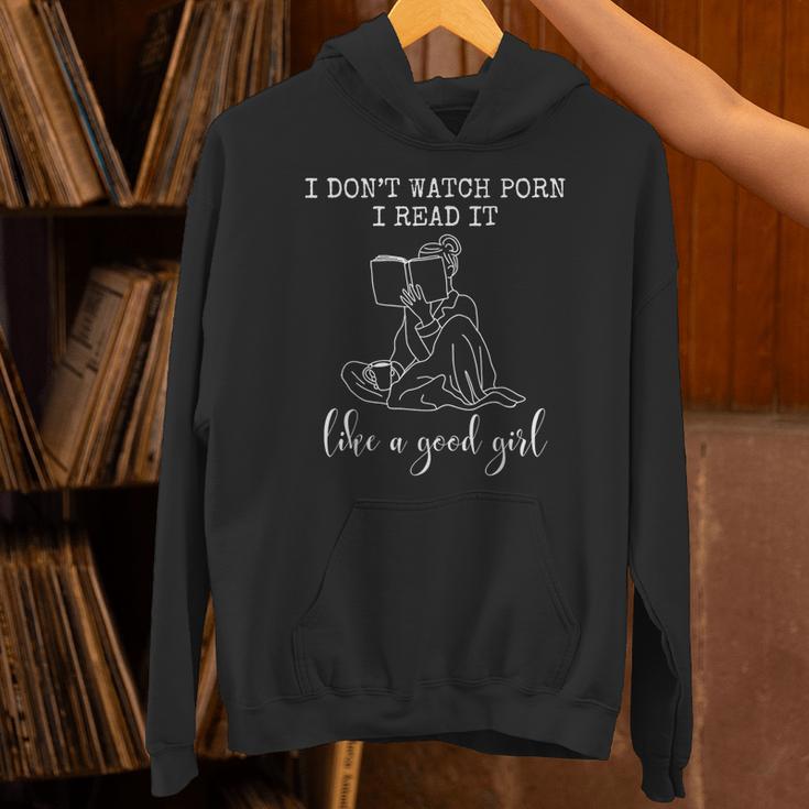 I Don't Watch Porn I Read It Like A Good Girl Reading Book Unisex Hoodie I Don't Watch Porn I Read It Like A Good Girl Reading Book Unisex Hoodie