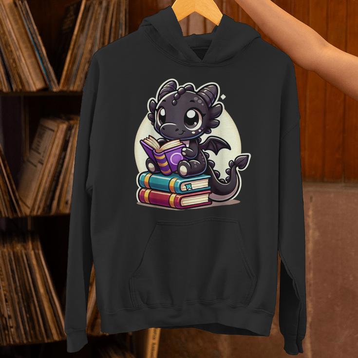 Dragon Reading A Book Cute Bookworm Book Lover Unisex Hoodie Dragon Reading A Book Cute Bookworm Book Lover Unisex Hoodie