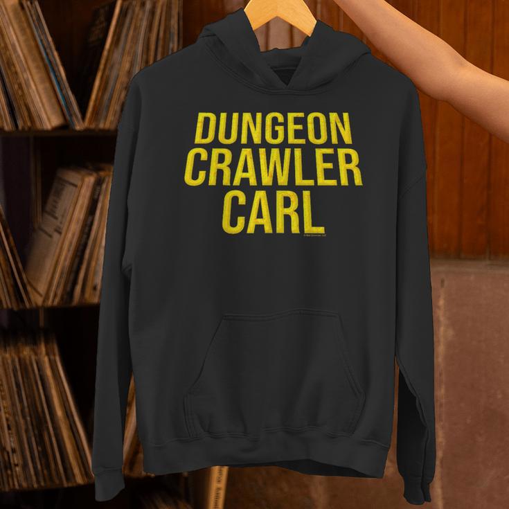 Dungeon Crawler Carl Yellow Text Logo LitRPG Series Book Unisex Hoodie Dungeon Crawler Carl Yellow Text Logo LitRPG Series Book Unisex Hoodie