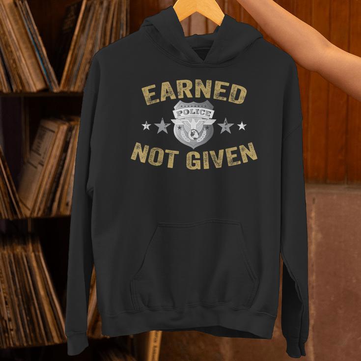 Earned Not Given Police Academy Graduation Police Officer Unisex Hoodie