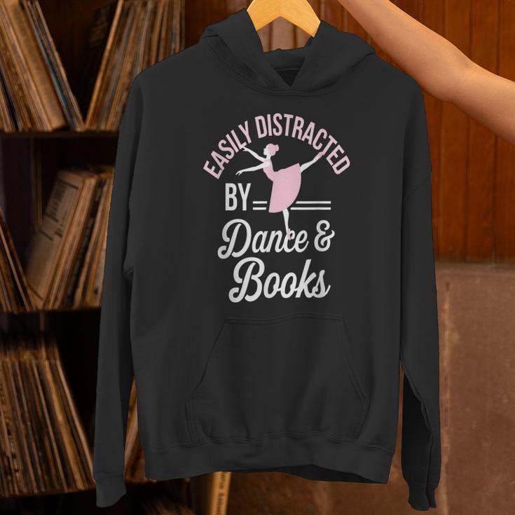 Easily Distracted By Dance And Books Ballet Fun Unisex Hoodie