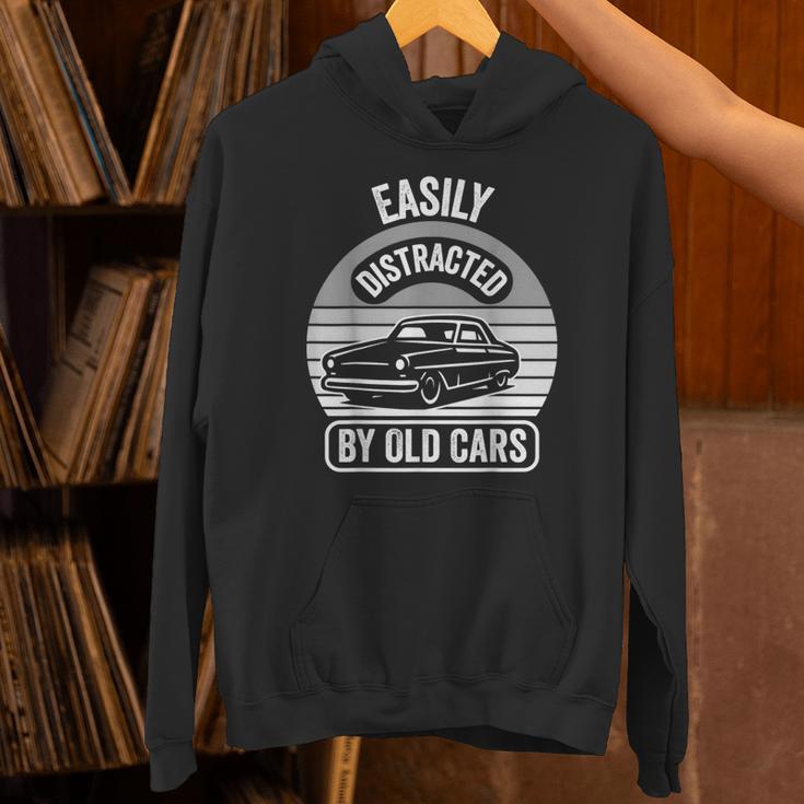 Easily Distracted By Old Cars Graphic Nostalgia Unisex Hoodie Easily Distracted By Old Cars Graphic Nostalgia Unisex Hoodie