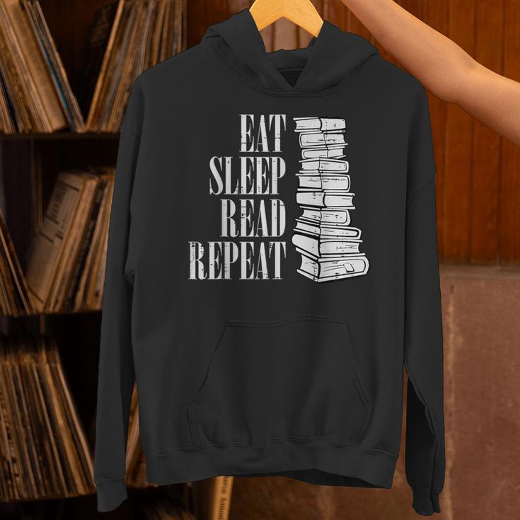 Eat Sleep Read Repeat Reading Book Librarian Men Women Kids Unisex Hoodie