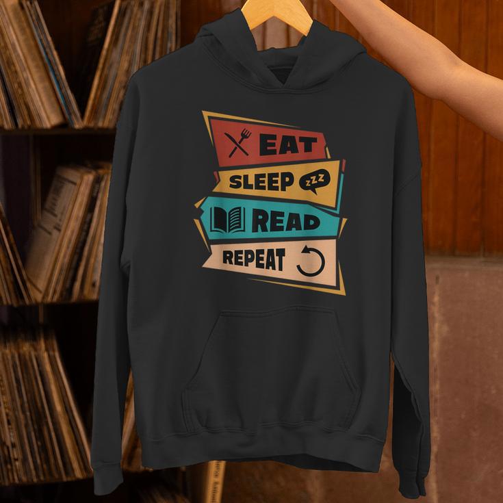 Eat Sleep Read Repeat Reading Books Reader Bookworm Unisex Hoodie
