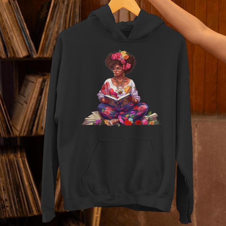 Educated Melanin Queen Afro Women Reading Book History Unisex Hoodie Educated Melanin Queen Afro Women Reading Book History Unisex Hoodie