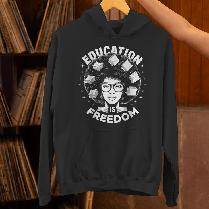 Education Is Freedom History Books African Pride Women Unisex Hoodie