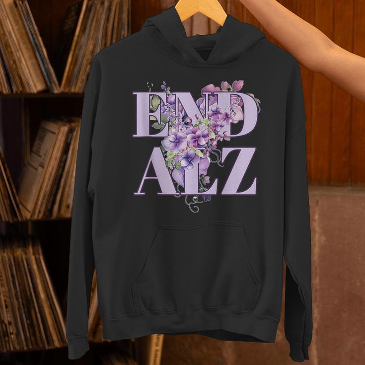 End ALZ Floral Dementia Memory Loss Alzheimer Awareness Unisex Hoodie End ALZ Floral Dementia Memory Loss Alzheimer Awareness Unisex Hoodie