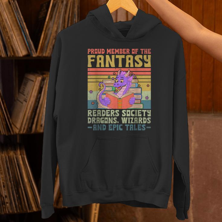 Fantasy Reader Society Reading Book Retro Bookworm Reader Unisex Hoodie