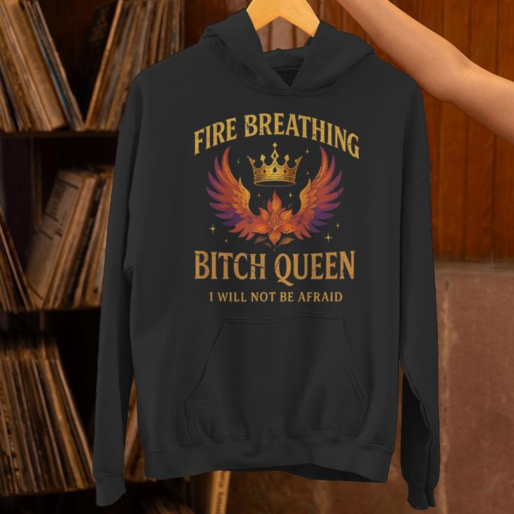 Fire Breathing Bitch Queen I Will Not Be Afraid Fantasy Book Unisex Hoodie