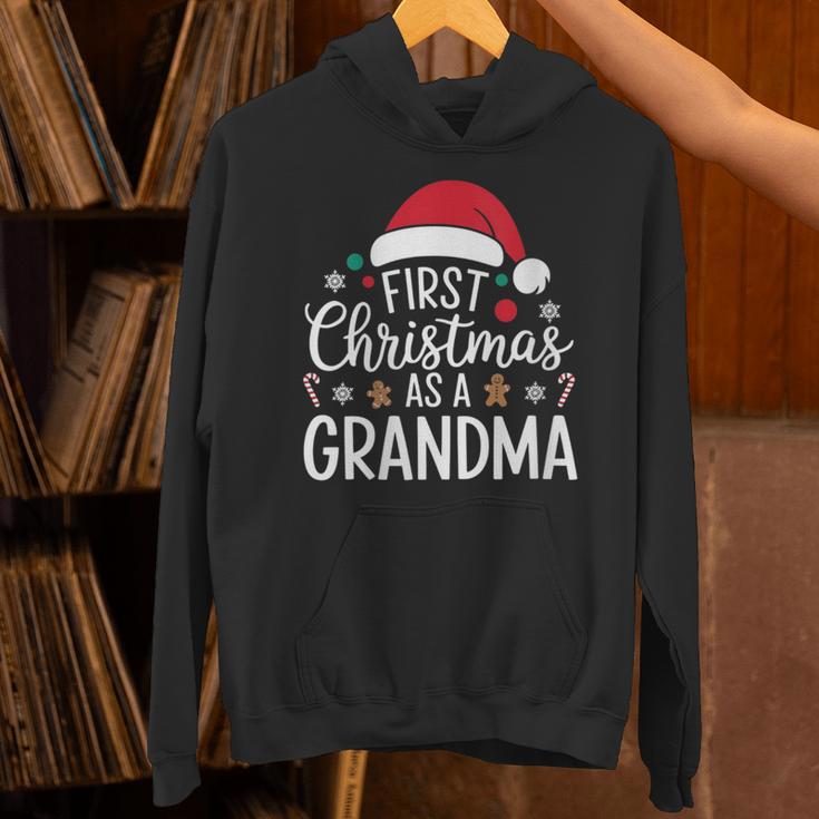 First Christmas As A Grandma Holiday New Grandmother Memory Unisex Hoodie