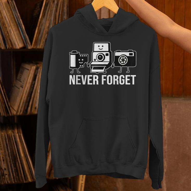 Never Forget Retro Camera Photography Nostalgia Unisex Hoodie Never Forget Retro Camera Photography Nostalgia Unisex Hoodie