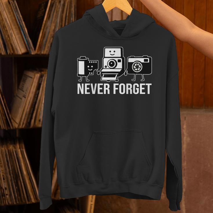 Never Forget Retro Camera Photography Nostalgia Unisex Hoodie