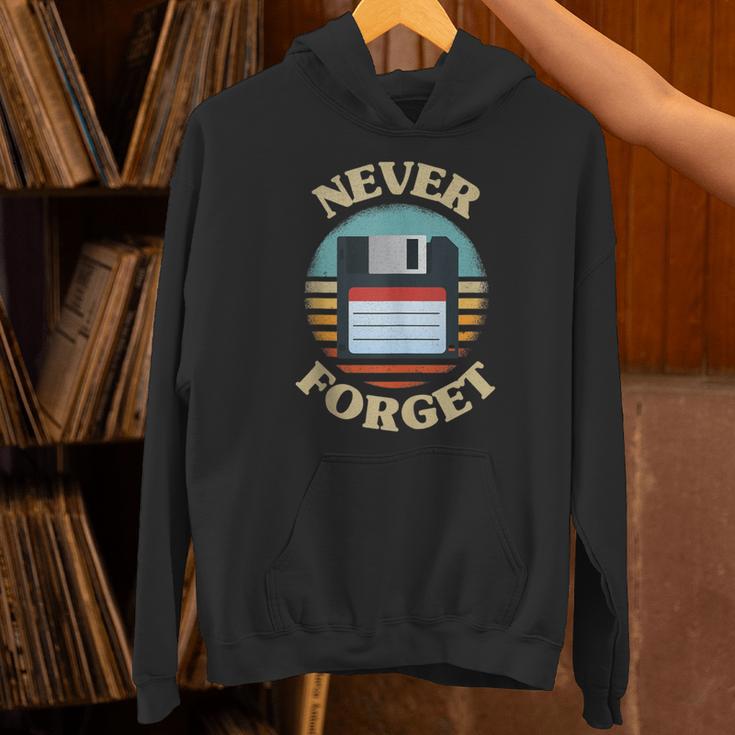 Never Forget Retro Diskette Nostalgia Vintage Unisex Hoodie Never Forget Retro Diskette Nostalgia Vintage Unisex Hoodie