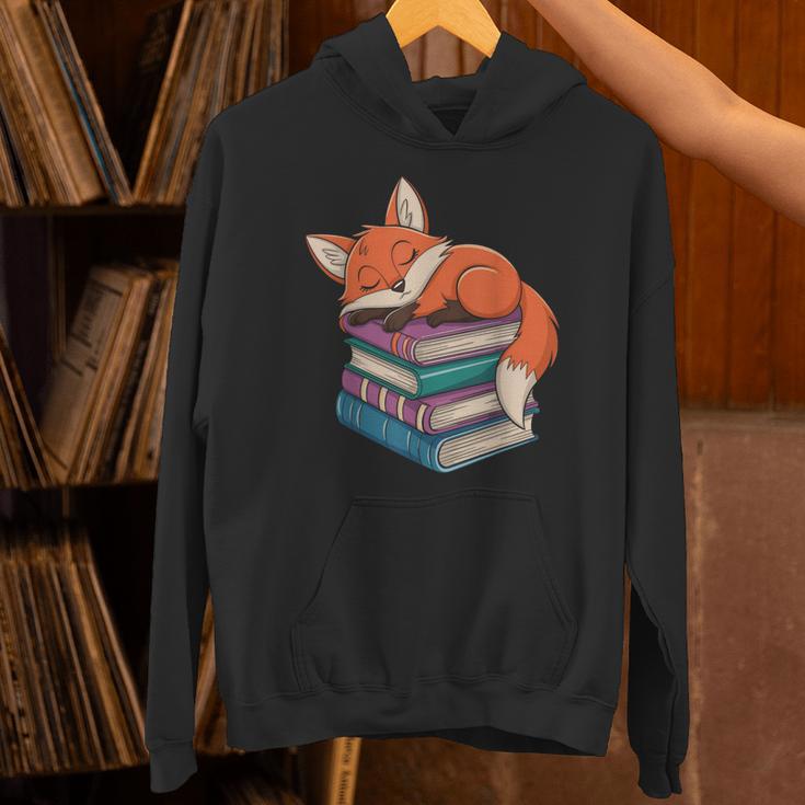Fox Reading Book Pajama Sleep Unisex Hoodie