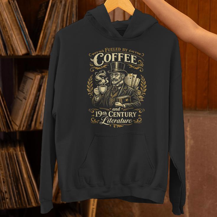 Fueled By Coffee And 19th Century Literature Book Tee Unisex Hoodie