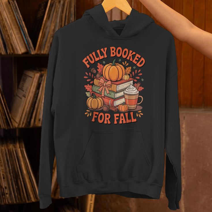 Fully Booked For Fall Books Pumpkin Autumn Thanksgiving Unisex Hoodie