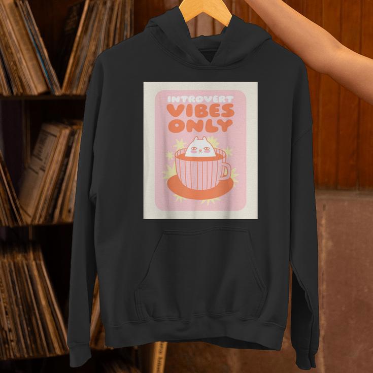 Fun Cool Cute Introvert Cat Character Quote Tea Cup For Men Women Unisex Hoodie Fun Cool Cute Introvert Cat Character Quote Tea Cup For Men Women Unisex Hoodie