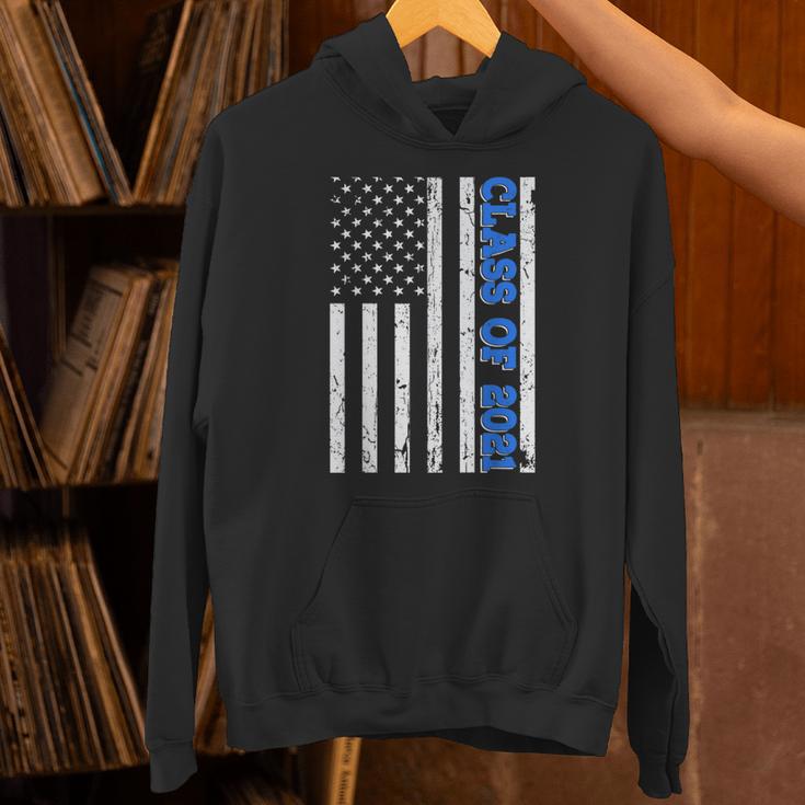 Funny Class Of 2021 American Flag Senior Graduation Unisex Hoodie