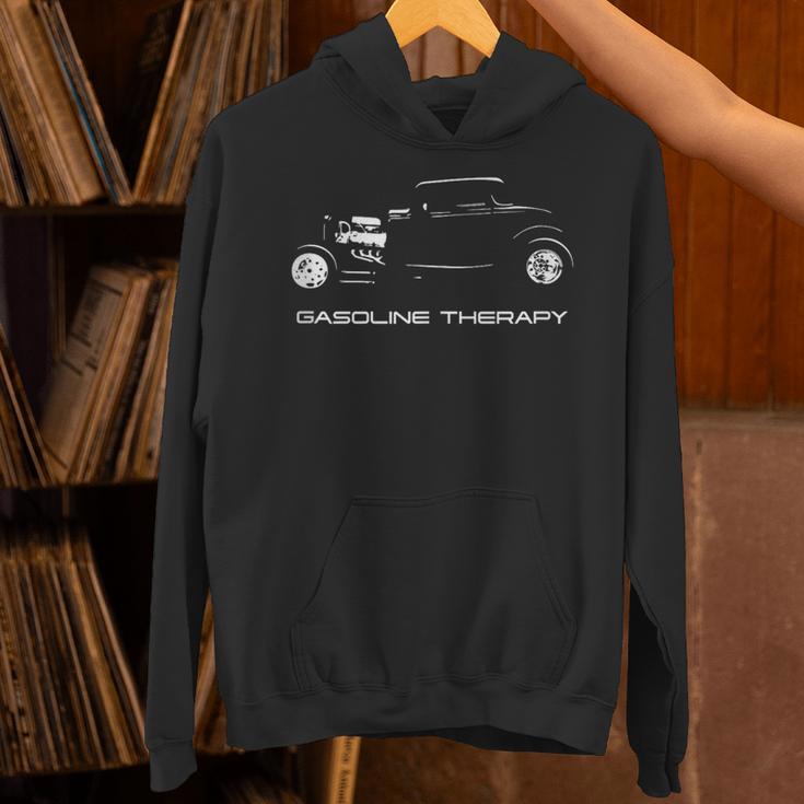 Gasoline Therapy Automotive Nostalgia Vintage Hotrod Car Unisex Hoodie